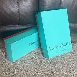 Kate Spade Turquoise Boxes with Gold Accents ♠️